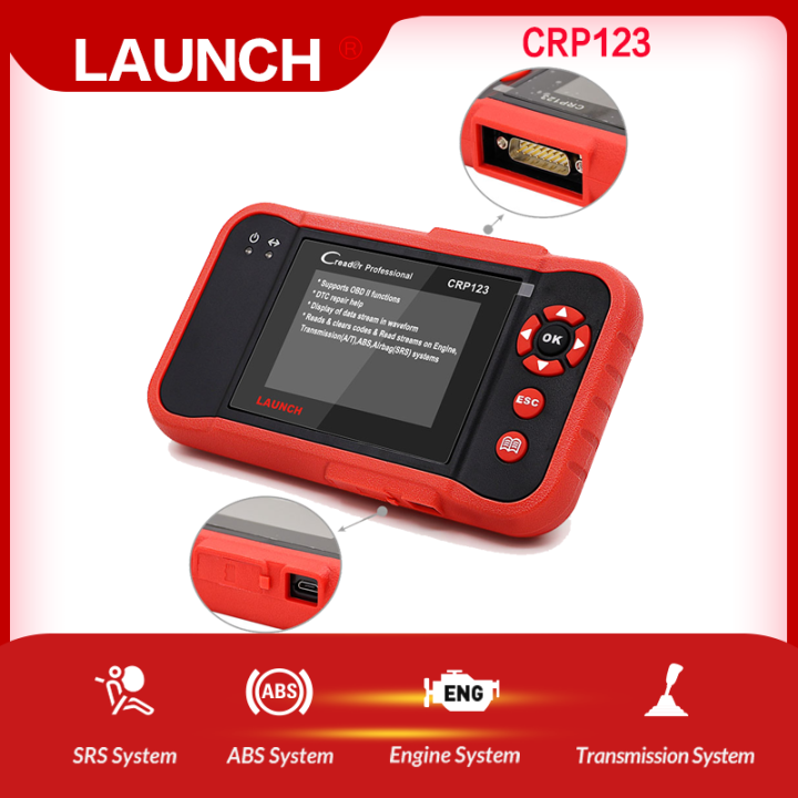 LAUNCH CRP123 OBD2 Scanner-2023 Newest Model Engine/ABS/SRS/Transmission  Diagnostic Scan Tool SRS Airbag Code Reader,Lifetime Free Update