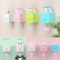 Cute Cat Gravity Sensor Hook Creative Perforation-free Clothes Hat Scarf Key Hanging Hook Living Room Coat Hook Home Decoration Picture Hangers Hooks