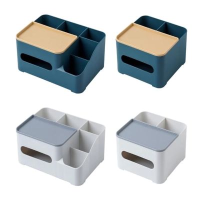【CW】 Multifunctional Tissue Cover with Holder Stationery Bedroom Desktop Organizer