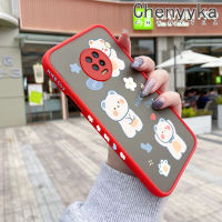 เคส Chenyyyka สำหรับ Infinix Note 7 X690เคสลายการ์ตูนน่ารักด้านหลังเป็นฝ้าเคสโทรศัพท์แบบแข็งซิลิโคนขอบสี่เหลี่ยมกันกระแทกเคสป้องกันกล้องฝาปิดเลนส์เต็มตัว