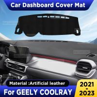 ต่อ GEELY COOLRAY 2021 2022 2023 Accessori Tappetino Per Cruscotto Auto Tappetino Per Parasole ในหนัง Artificale Tappetenti