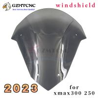 ☽2023สำหรับยามาฮ่า X-MAX Xmax250 XMAX300 250 X-MAX300 XMAX 300กระจกบังลมกระจกหน้าสปอร์ตกันลม