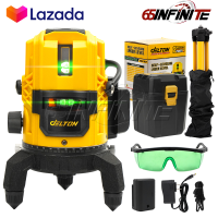 DELTON เครื่องวัดระดับเลเซอร์ ระดับน้ำเลเซอร์ 2 เส้น 360 องศา เลเซอร์สีเขียว 2 Lines Green Laser Level รุ่น DT-GL2P เลเซอร์ เลเซอร์วัดระดับ วัดได้ทั้งกลางแจ้ง-ที่มืด พร้อมกล่องเก็บอุปกรณ์ แถมฟรี!! ขาตั้งวัดระดับ มูลค่า 590 บาท