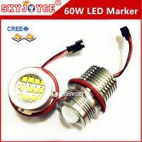 2ชิ้น Skyjoyce E87 E83เครื่องหมายไฟ Led E65 60W E39เครื่องหมายไฟ Led E60 E53 Drl 6500K E61 Led E39อุปกรณ์เสริมตกแต่งรถหมวกครอปกระจกรถ