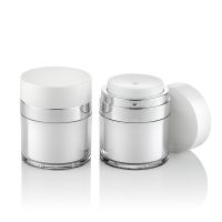 1pc 15/30/50g Airless Pump Jar Empty Acrylic Cream Bottle Refillable Cosmetic Easy To Use Container Portable Travel Makeup Tools Cups  Mugs Saucers