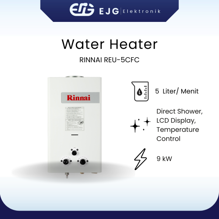water heater gas rinnai REU 5CFC model paloma dan wasser REU5CFC | Lazada  Indonesia