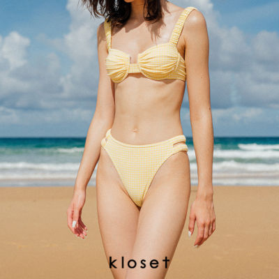 Kloset (KK22-SW001) High Cut Midi Bikini  Setชุดว่ายน้ำ บีกีนี่ ชุดว่ายน้ำผู้หญิง
