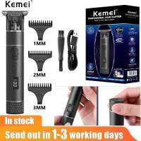 Kemei 1943 Pro จอแสดงผล LCD Professional Hair Trimmer สำหรับผู้ชาย Electric Beard Hair Clipper ตัดผมไร้สายตัดผม Machine