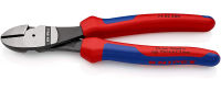 KNIPEX - KPX7402200 Tools - High Leverage Diagonal Cutters, Multi-Component (7402200) 8-Inch Comfort Grip