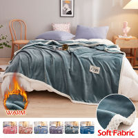 New Solid Color Plush Blanket Thickened Sofa Cover Napping Blanket Falley Fleece Blanket For Gifts