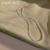 Original bow pearl necklace for women summer light luxury niche design high-end popular clavicle chain 2023 new trend