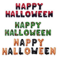 Happy Halloween Letter บอลลูนชุดสีดำสีแดง Zombie สีเขียวตัวอักษรบอลลูนเด็ก Happy Halloween Party Supplies Decor บอลลูน