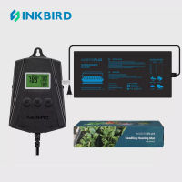 Inkbird เครื่องควบคุมอุณหภูมิดิจิตอล,รีเลย์คู่เอาต์พุตหน้าจอ LCD การเชื่อมต่อ WIFI ควบคุมด้วยแอป + ต้นกล้าเสื่อความร้อนเครื่องมือทำสวนสัตว์เลื้อยคลานเมล็ดการงอกของ US ปลั๊ก