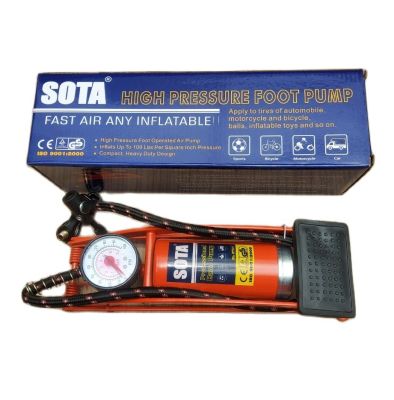 SOTA สูบลมแบบเท้าเหยียบ ท่อเดี่ยว High pressure Foot Pump ส่งเร็ว-ทันใช้