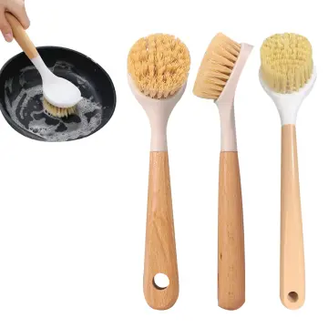 4Pcs Multipurpose Cleaning Brush Set,Kitchen Cleaning Brushes,Includes  Grips Dish Brush|Bottle Brush|Scrub Brush Bathroom Brush|Shoe Brush