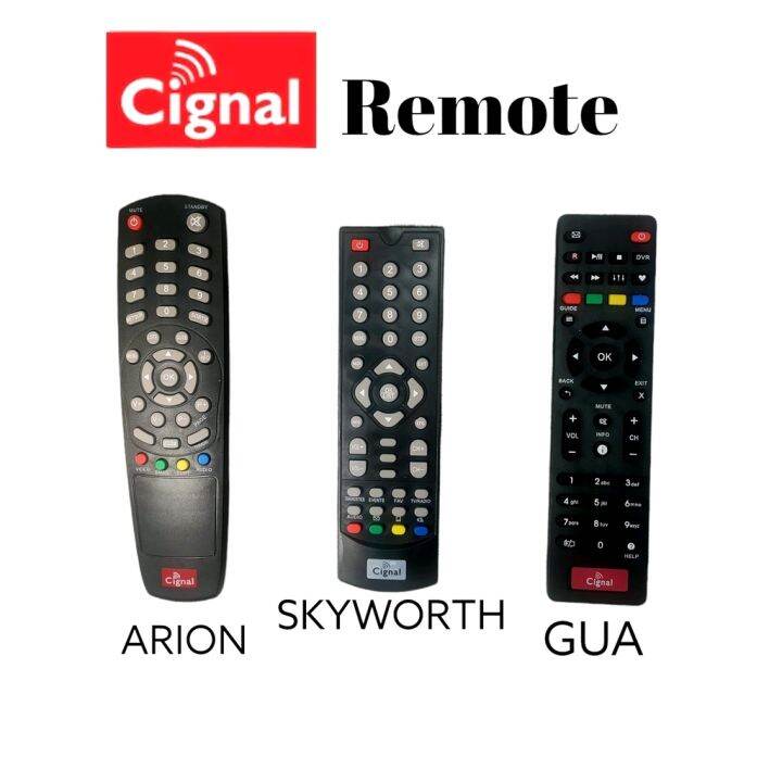 Cignal Remote Control for Skyworth/GUA/Arion/Satlite HD TV Box