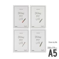 Draw My Life Korea Stationery Blank Notebook A5 Sketchbook Simple Thicken Planner Diary Sketch Book Graffiti Hand-paint Notepad