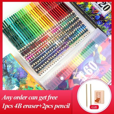 Brutfuner 48/72/80/120/150/160/180 Colors Professional Oily/Watercolor Aquarelle Colored Pencils Art Drawing Sketch Color Pencil