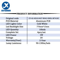 770มิลลิเมตร4ชิ้น Led Backlights แถบสำหรับฟ็อกซ์42นิ้ว0842C4X10-770-M15 8D42-DNDL-M7410C NPB12D770103BL041-001H CY-42-4X10-0427