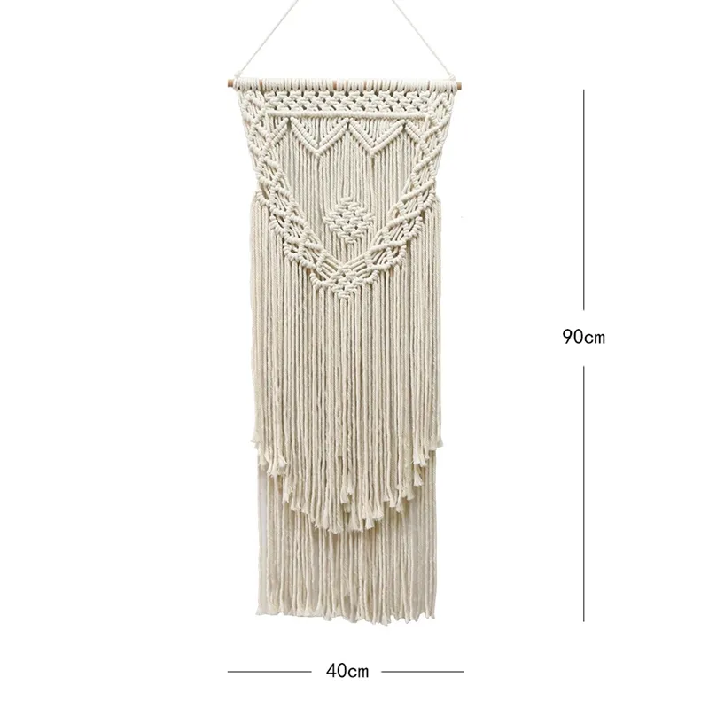 Macrame Boho Tapestry Wall Hanging Hand-Woven Home Decoration ...