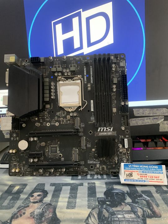 Main Z390 MSI Z390M-S01 LGA1151 4 Khe ram BH 01 Tháng, main máy