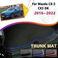 Car Trunk Mat For Mazda CX-3 CX3 CX 3 DK 2016 2022 2017 2018 Boot Cargo Liner Tray Rear Trunk Luggage Carpet Pads Accessories