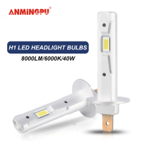 หลอดไฟ Led H1 2ชิ้นสำหรับรถยนต์40W ไฟตัดหมอก8000LM ไฟหน้าวันขับรถ H1อัตโนมัติแบบไม่มีพัดลม6000K สีขาว12V 24V ยานยนต์