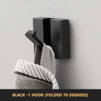 Folding Clothes Hooks Invisible Wall Hooks Punch-free Living Bedroom Coat Holder Hook Black Gold Bathroom Hardware Robe Hooks