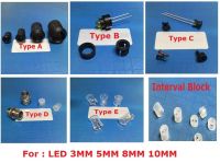 【SALE】 climsoftberre1981 50PC LED ผู้ถือ LED ที่นั่ง/คลิป F5 F8 F10 3มม.5มม.8มม.10มม.Blace พลาสติก/โลหะ Chrome แผงจอแสดงผล/ช่วง Block PC