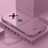 สำหรับ Honor X9ฝาหลังป้องกันซิลิโคนนิ่มเคลือบเงา6D กันชนสี่เหลี่ยมเคสโทรศัพท์5G สายคล้องแบบมีเคสหรูหรา