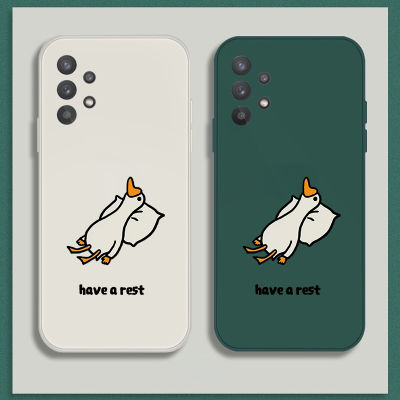 เคส samsung a23 Case เคสการ์ตูนน่ารักเป็ดเคสซิลิโคนเหลว Flocking ฝาครอบโทรศัพท์ป้องกัน เคสโทรศัพท์