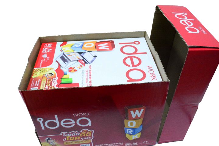 กระดาษถ่ายเอกสารidea-work-a4-80g-1กล่อง-5ริม