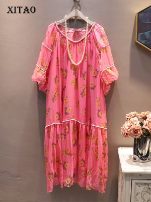 XITAO Dress Women  Loose Print Dress