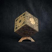 Hellraiser Cube Puzzle Box Moveable Terror Film Cube Fully Functional Prop Model Toy Mechanical Device Table Decoration