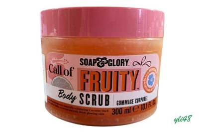 Soap &amp; Glory Call Of Fruity Summer Scrubbin Cooling Body Scrub 300 ml ซอฟ แอนด์ กลอรี่ คอล ออฟ ฟรุ้ตตี้ สครับขัดผิว สูตรเย็น  (หมดอายุปี.03/2024)