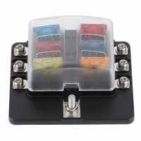 Auto Fuse Set Fuse Box Holder PBT 6 Way Bade Fuse Block Board with LED Indicator for Car Marine Boat Yatch Car Accessories Fuses Accessories