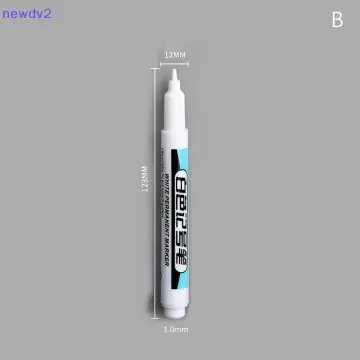 10Pcs Waterproof White Marker Pen Alcohol Paint Oily Tire Painting Graffiti  Pens Permanent Gel Pen for Fabric Wood Leather 1.0MM