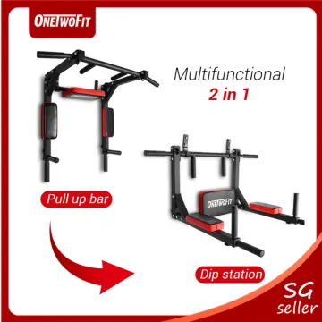 Onetwofit multifunctional wall mounted pull up bar power tower set hot sale