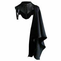 In Stock Pauldron Medieval Men‘s R Cosplay Costume Chest Halloween Harness Black Cape