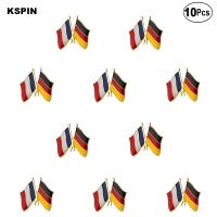 10pcs a Lot France &amp; Germany Flag Lapel Pin Flag badge Brooch Pins Badges Fashion Brooches Pins