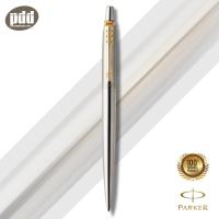 PARKER ปากกา ป๊ากเกอร์ ลูกลื่น จ๊อตเตอร์  (สีเงินคลิปทอง,สีเงินคลิปเงิน) - PARKER Jotter Stainless Steel Ballpoint Pen with Gold Trim ,Chrome Trim