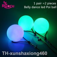 2023❀☢❒ Ruoru 2 pieces 1 pair belly dance balls glow POI thrown for hand props stage performance accessories