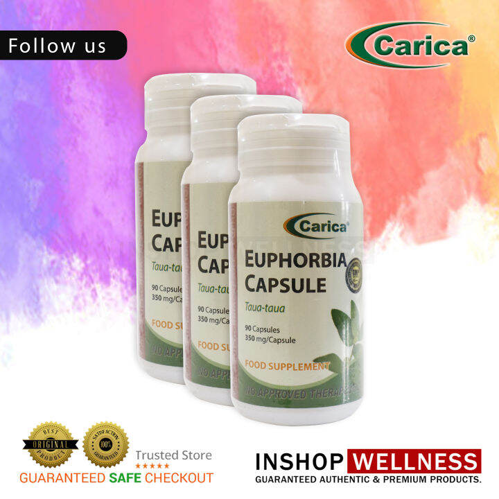 Carica Euphorbia Tawa Tawa Capsule 90 Capsules 350mg Per Capsule Set 3 Lazada Ph