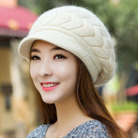 UNI HHH Women Knitted Hat Winter Warm Knitted Baggy Beret Beanie Hat Ski Hat