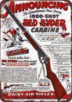 ป้ายดีบุก1940 Daisy Red Ryder ปืน BB แบบวินเทจทำสำเนาโลหะ8x12