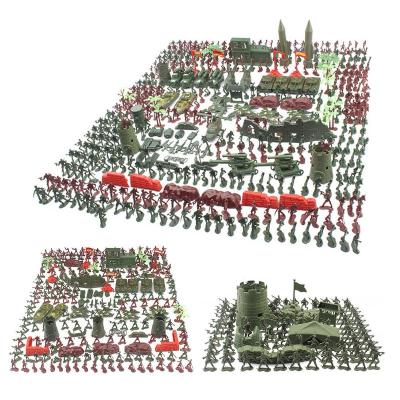 ZZOOI 1 Set Military Toy Model Action Figure Plastic Soldiers ArmyMen Figures Poses Soldiers Rocket Tanks Turret Children Boy Gift