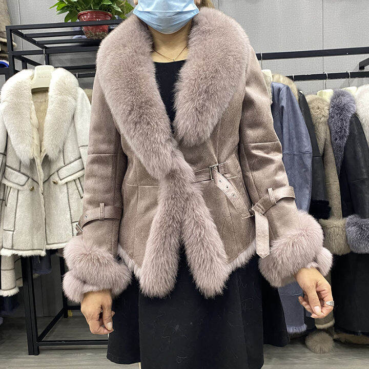 Thin hot sale fur jacket