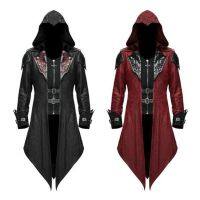 ﺴ♘ [cosplay] Manyi fashion new 2022 medieval Halloween retro stitching coat mens gothic dark clothing UYVS