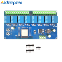 Aideepen แหล่งจ่ายไฟ DC5-30V ESP32 WIFI BT BLE รีเลย์แปดทาง ESP32-WROOM คณะกรรมการพัฒนารองเหมาะสำหรับ ESP32การพัฒนารองและการเรียนรู้การควบคุมไร้สายบ้านสมาร์ทและโอกาสอื่นๆ