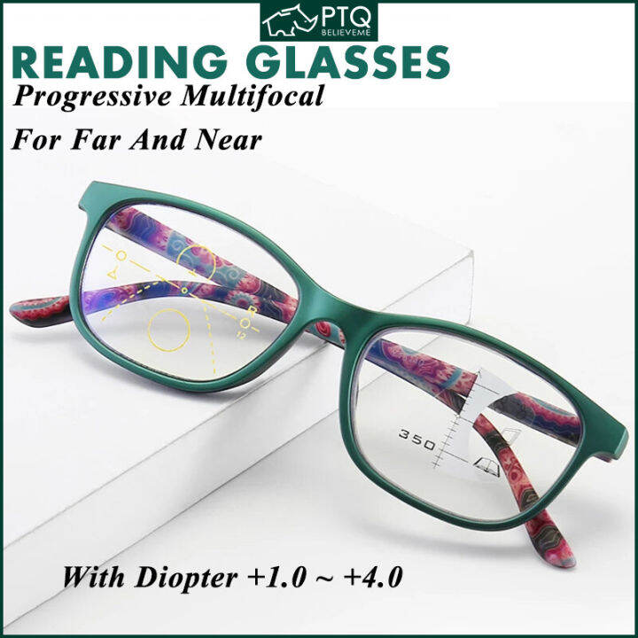 Progressive Multifocal Reading Glasses Anti Blue Light Eyeglasses Smart